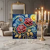 DIY Pearl Painting Red Roses for Home Decor with Frame(25x25cm)