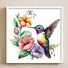 Flowers And Hummingbirds - 18CT Stamped Cross Stitch 20*20cm/7.87*7.87in