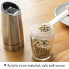  Electric Gravity Pepper Grinder Automatic Salt and Pepper Mill Grinder Adjustable Coarseness Battery Powered Blue Led Light One Hand Operation