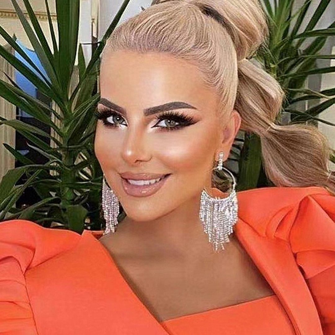 Rhinestone Big Hoop Claw Chain Tassel Earrings