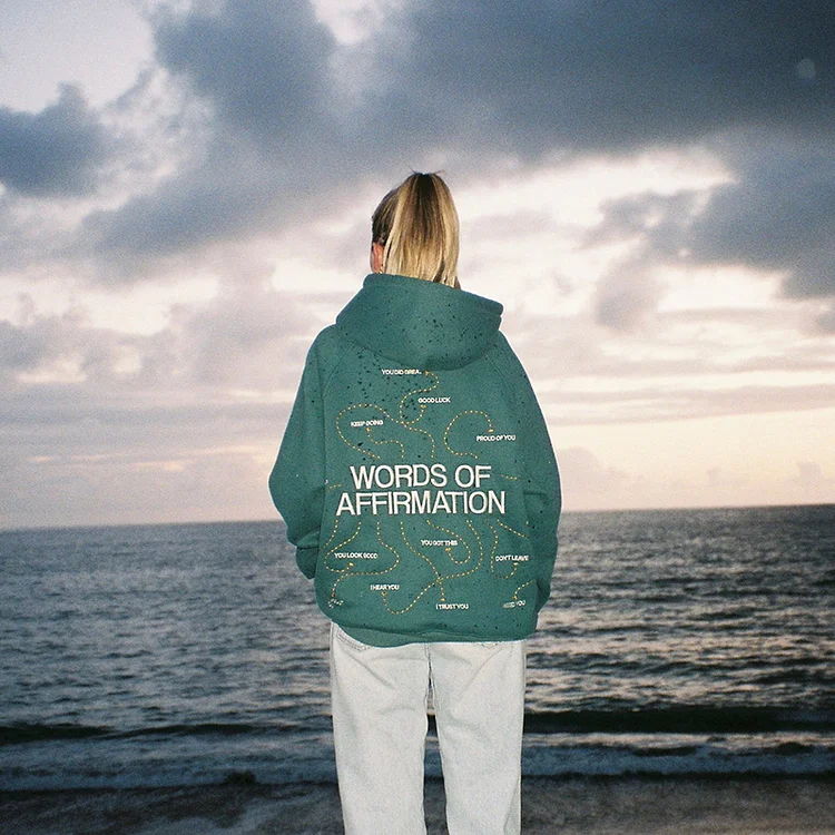 VChics Words Of Affirmation Printed Casual Hoodie