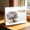 DIY 2027 Diamond Painting Calendar Art Kit Paper Desk Calendar Desktop Decoration Craft Kit