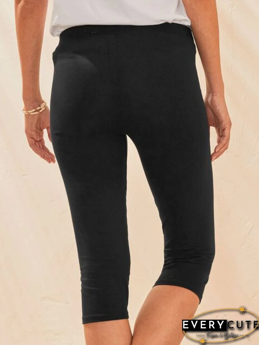 Casual Elastic waist Leggings