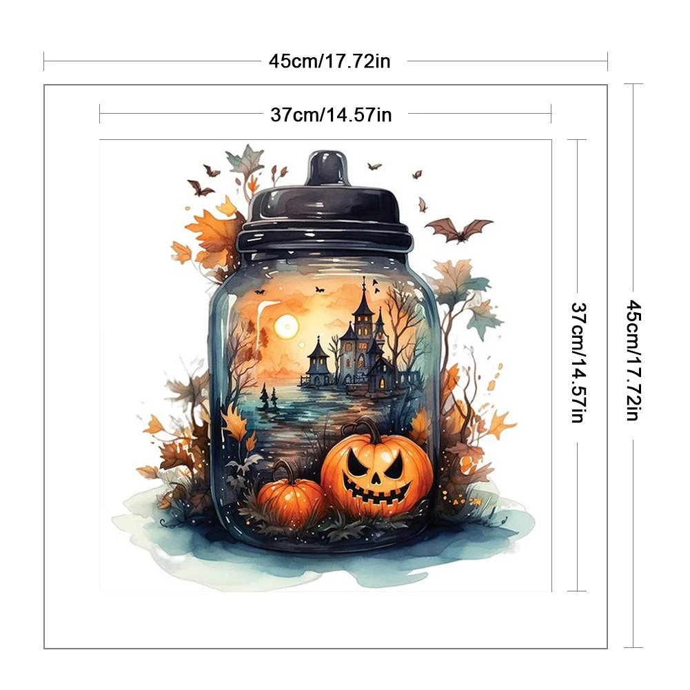 11CT Full Stamped Cross Stitch - Heart Owl(Canvas|40*40CM) - Eco-Friendly Cotton Thread