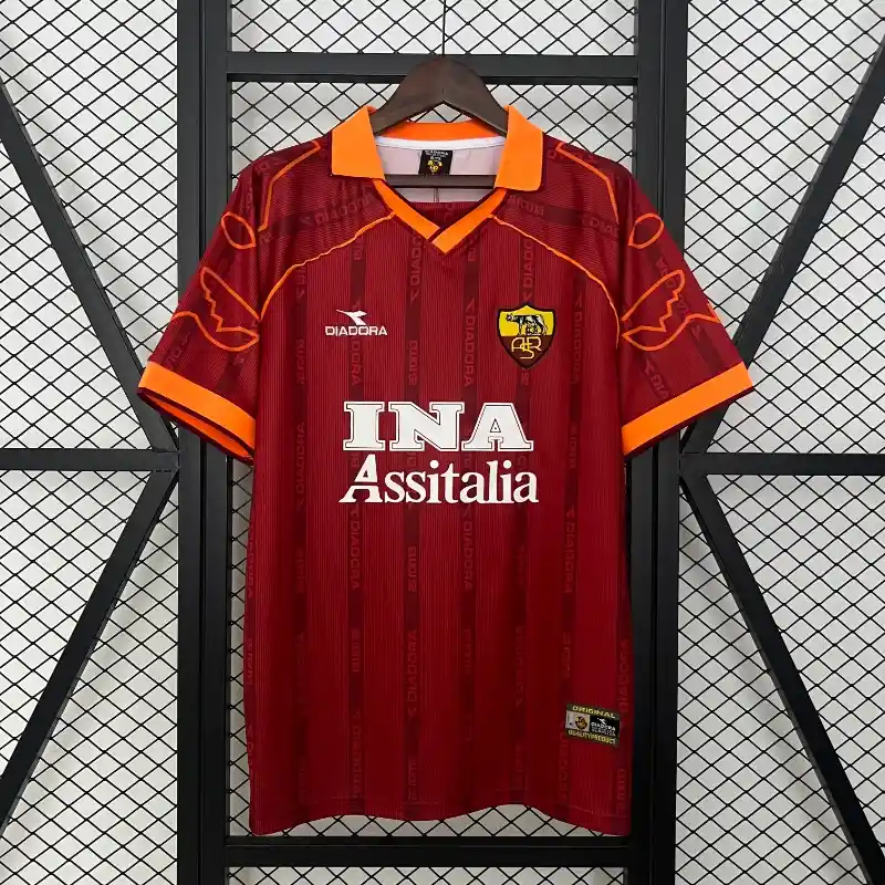 Retro 1999-00 Roma Soccer Jersey Home