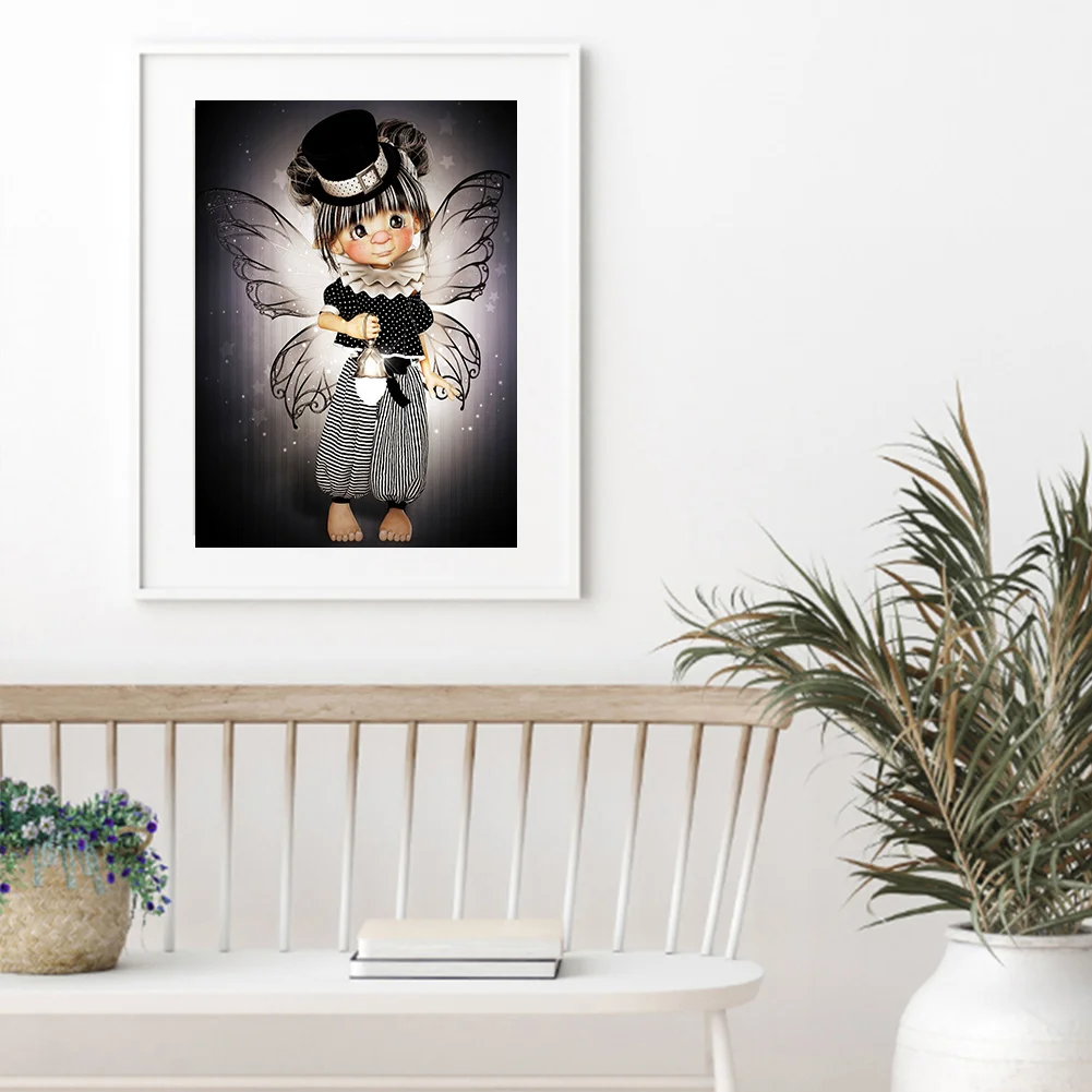 Diamond Painting 5D DIY Big Eyes Doll Wing Full Round Drill Picture (A4057)