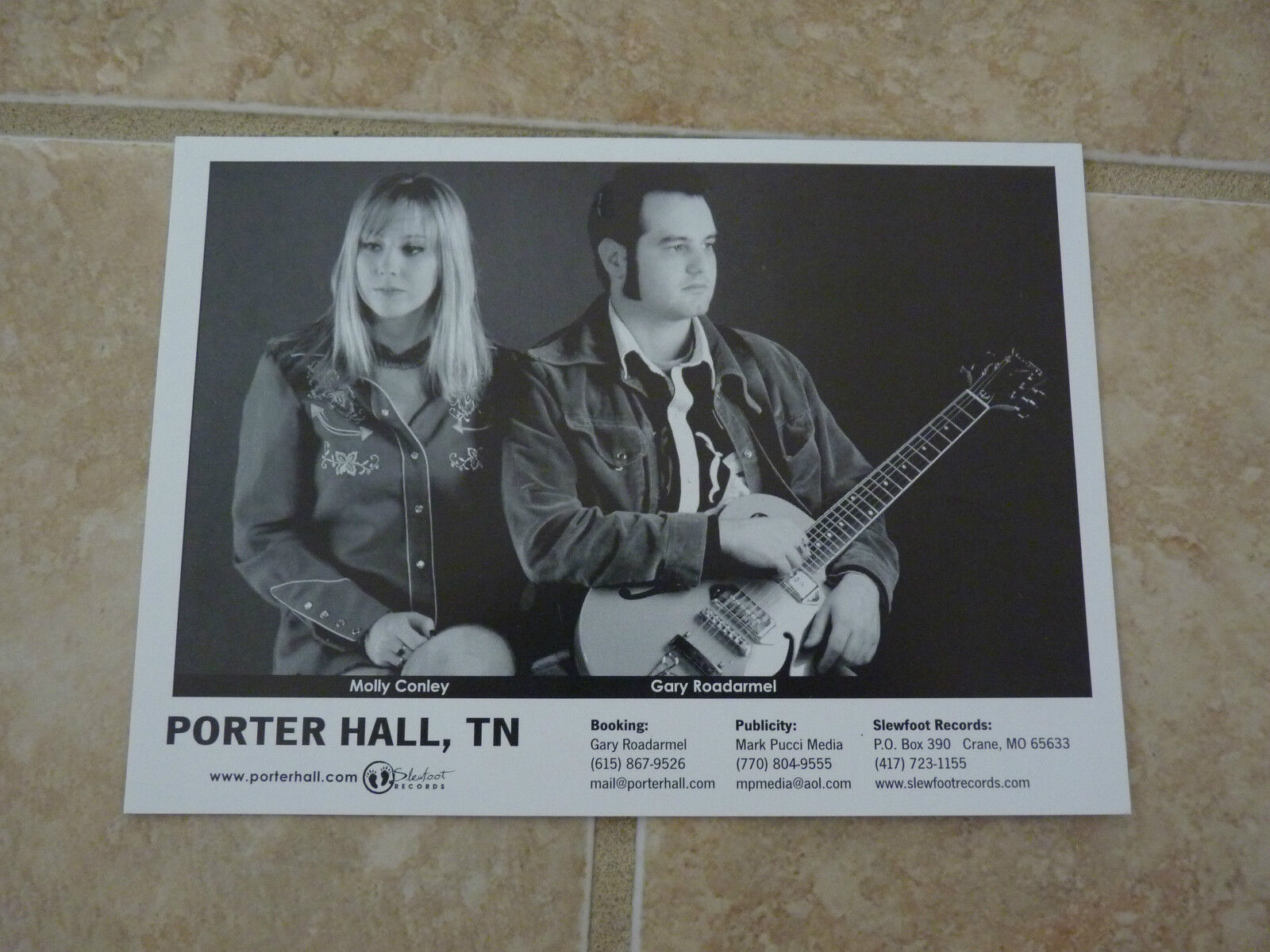 Porter Hall Tennessee Band 5x7 B&W Publicity Photo Poster painting Promo Picture