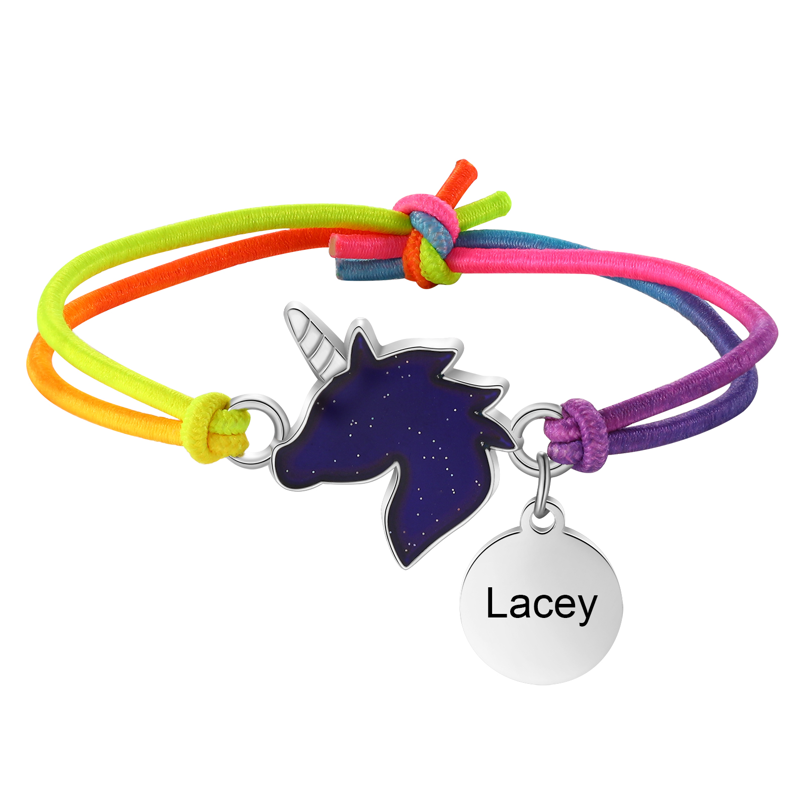 Custom 2 Names Bracelet Set 2 Pieces Hair Ties Back To School Gift for Girls Sisters Best Friends-Jessemade AU