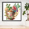 >SALE<5D DIY Partial Special Shaped Drill Diamond Painting Rose Coffee Decor 30x30cm