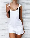 Denim Overalls Jumpers Elastic Waist Dungarees Pockets Rompers Shorts Jumpsuits