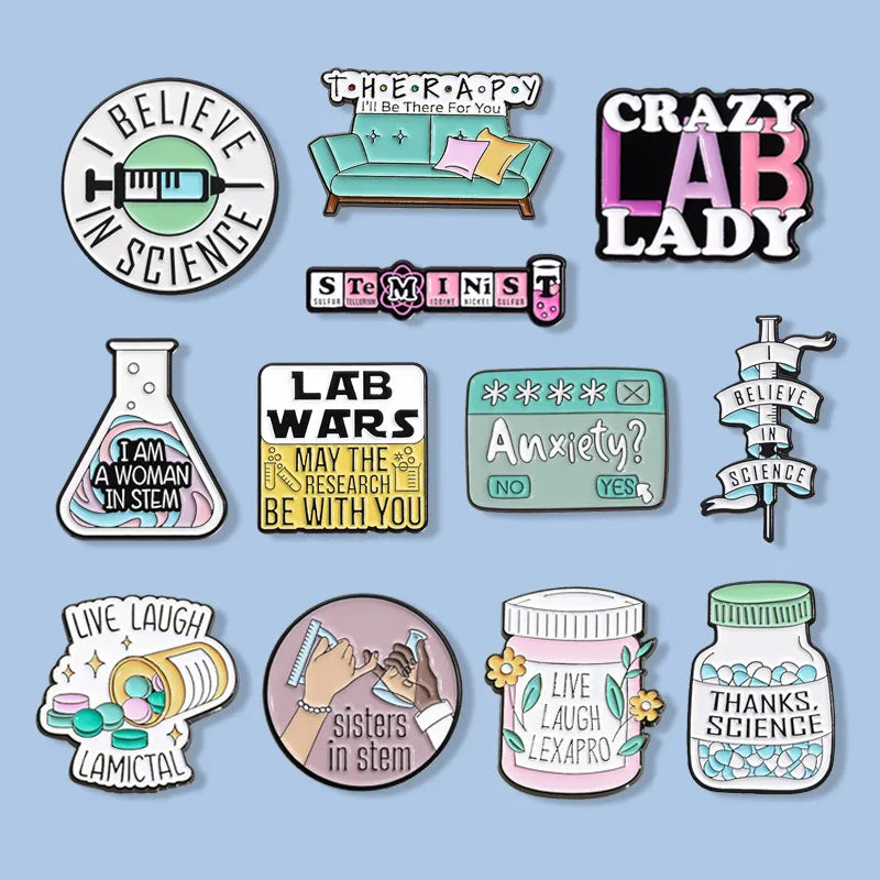 IG Style Pin Geometric Letter Alloy Stoving Varnish Plating Unisex Brooches