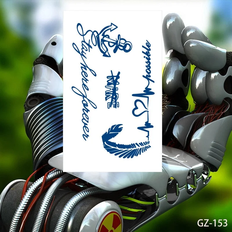 Temporary Tattoos Stickers Geometry Flower Snake Scorpion Juice Ink Lasting Waterproof Arm Chest Waist Hip Realistic Fake Tatoo