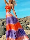 Gradient Tie Dye Condole Belt Maxi Dress