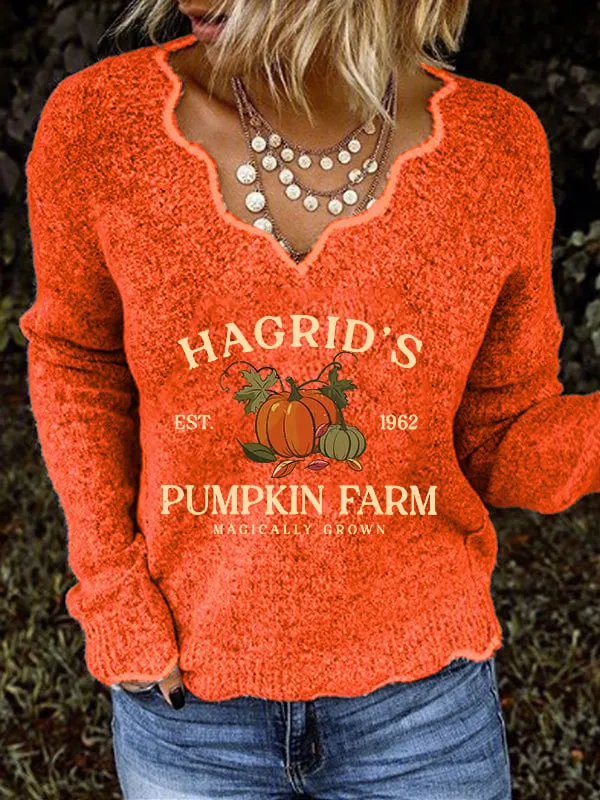 Women's Pumpkin Print Top 