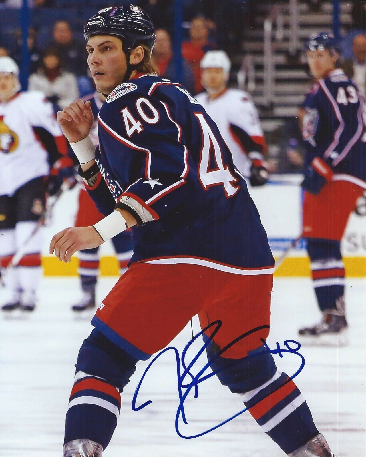 Jared Boll Signed 8x10 Photo Poster painting Columbus Blue Jackets Autographed COA