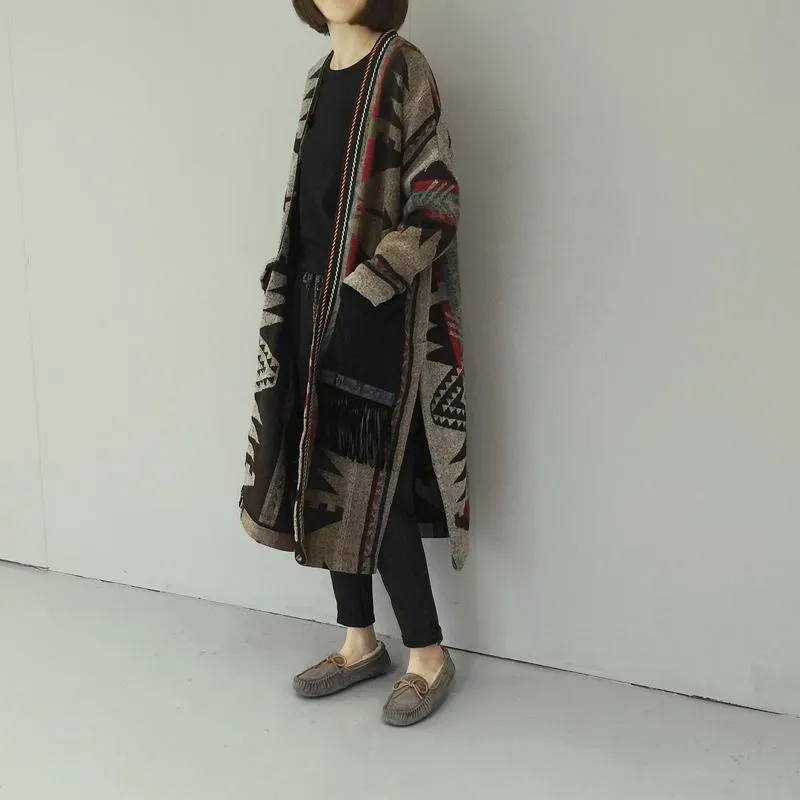 Women Ethnic Style  Split Coat With Pockets