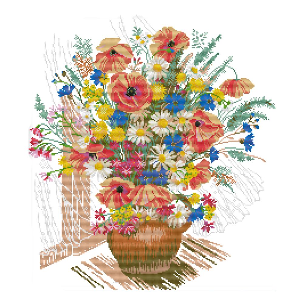 

Gorgeous Vase - 14CT Stamped Cross Stitch - 52*48cm, 501 Original