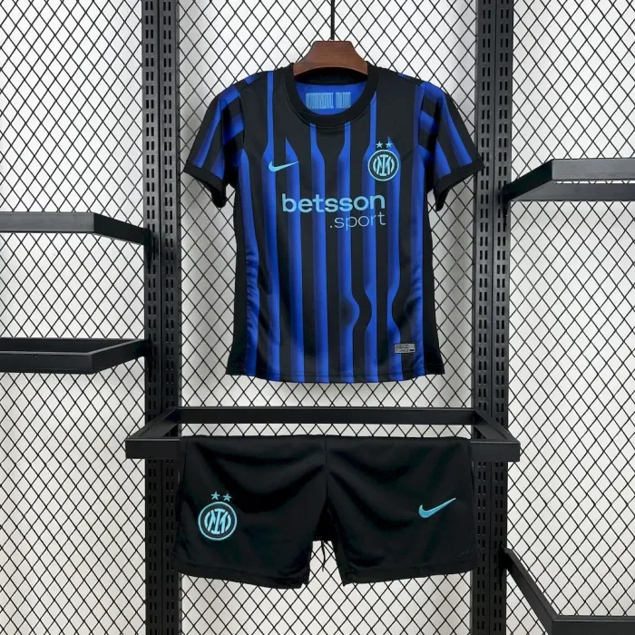Kids Inter Milan 25/26 Home Jersey Football Kit