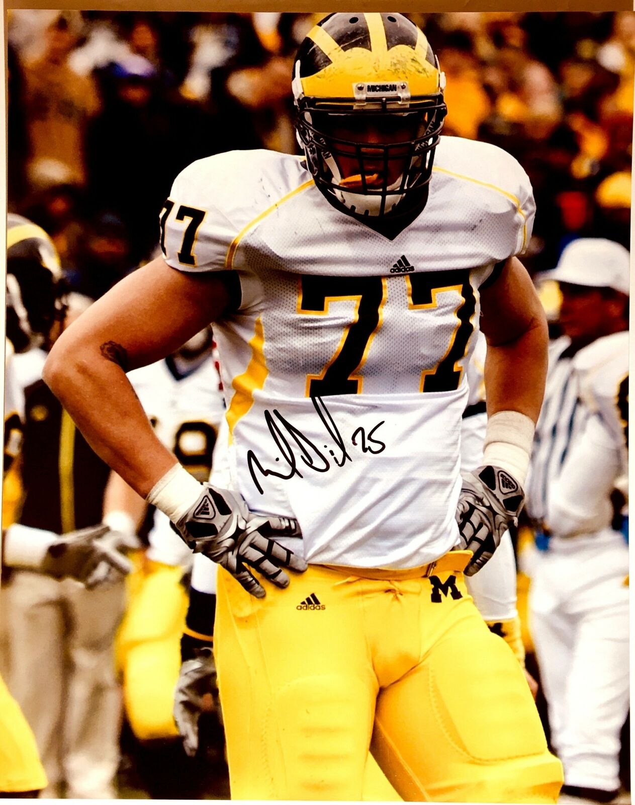 Michael Schofield Signed 8x10 Photo Poster painting Michigan Wolverines Auto Autograph