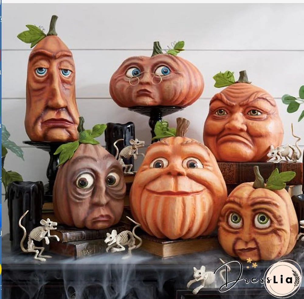 🔥Halloween Geek Six Combination Pumpkin Garden Decoration