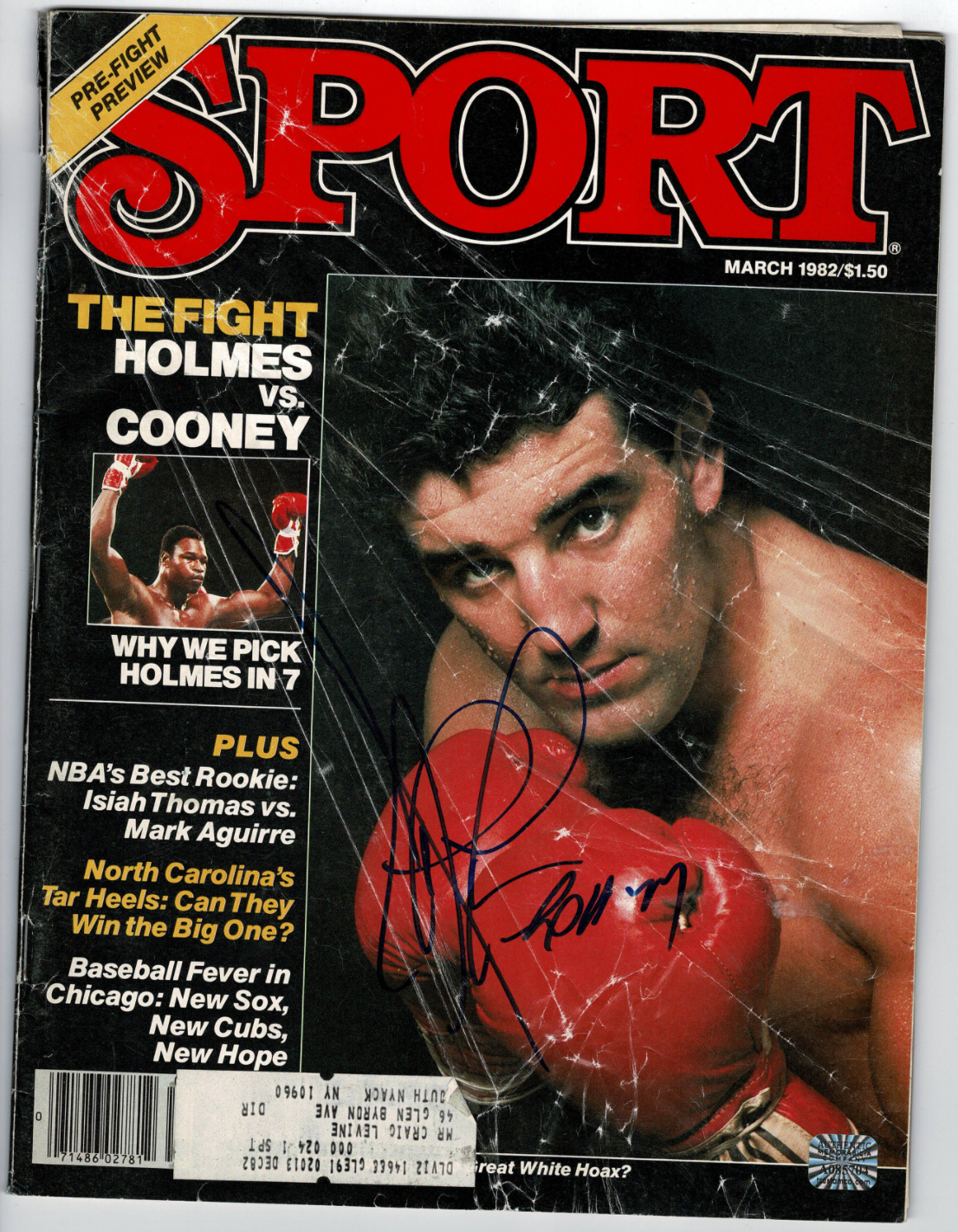 Gerry Cooney signed autographed magazine! RARE! AMCo Authenticated! 10086