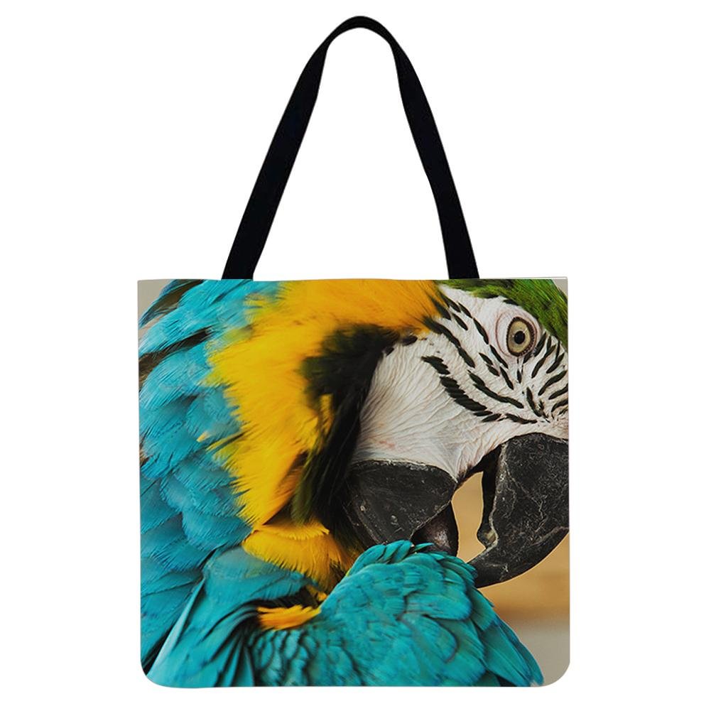 Linen Tote Bag -  Parrot