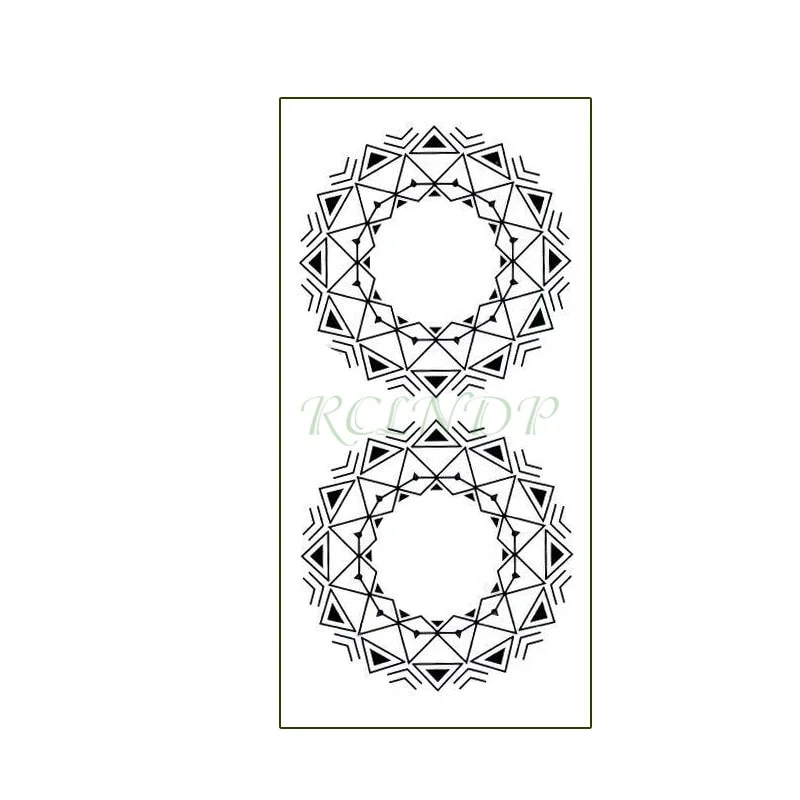 Waterproof Temporary Tattoo Sticker Arrow Geometric Circle Element Flash Tatoo Fake Tattoos for Men Women