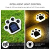 4 Pack LED Bear Paw Light Solar Light Warm White Color Light, Solar Bear Paw Light Outdoor Waterproof, Solar Ground Light Garden Lawn Landscape Path Light Bear Paw Light Animal Footprint Garden Light
