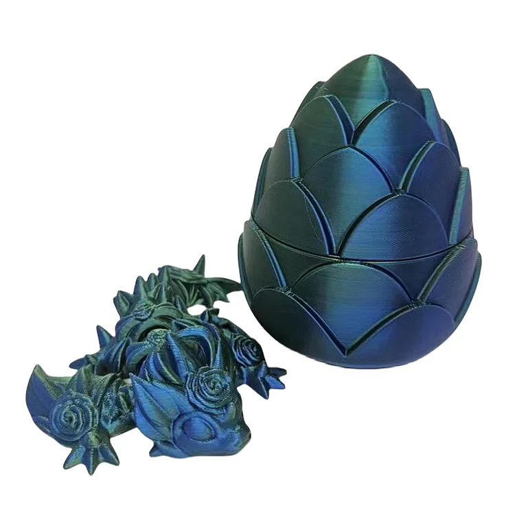 Easter 3d Printed Dragon With Eggs Articulated Dragon Fidget Toy for Kids Adults