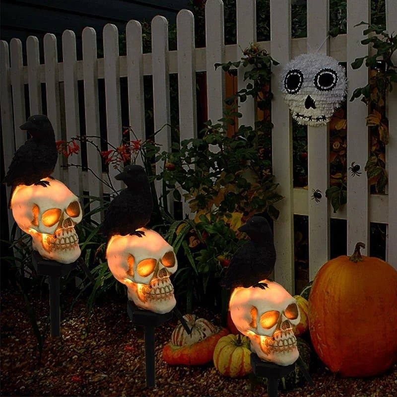 Halloween atmosphere-Solar Skull Light