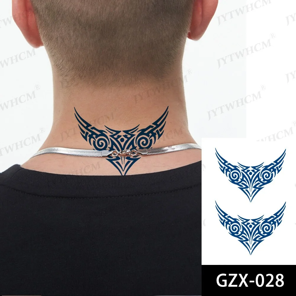 Sdrawing Stickers Semi-permanent Plant Lasting Tattoo Blue Henna Lace Flower Arm Non-reflective Herbal Juice Tattoo Waterproof