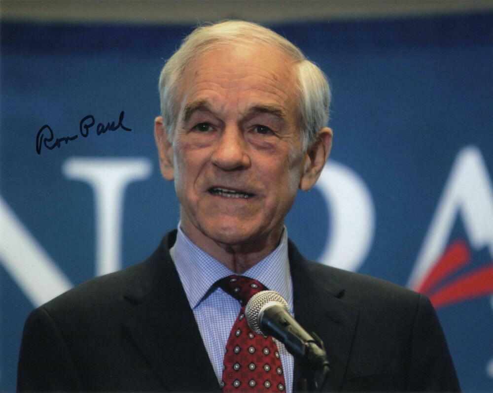 TEXAS CONGRESSMAN RON PAUL SIGNED AUTOGRAPH 8X10 Photo Poster painting - FOR PRESIDENT 2008 2012