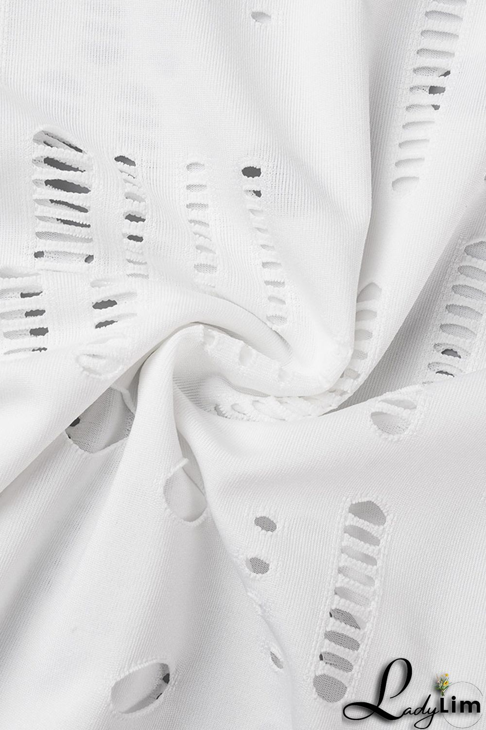 Black Fashion Sexy Solid Ripped Half A Turtleneck Long Sleeve Two Pieces