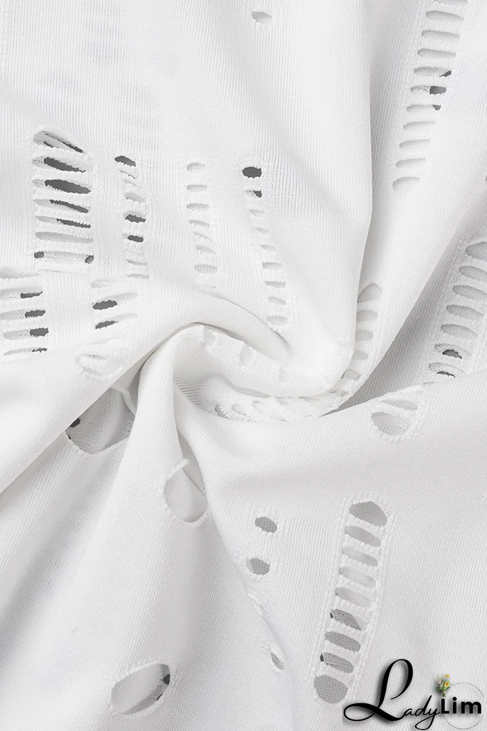 Black Fashion Sexy Solid Ripped Half A Turtleneck Long Sleeve Two Pieces