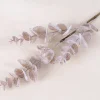 Snow Flocking 3 Stems Artificial Eucalyptus Leaf Autumn Winter Home Wedding Decor