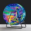 4PCS Diamond Painted Acrylic Lighthouse Placemats Insulated Dish Mats with Holder