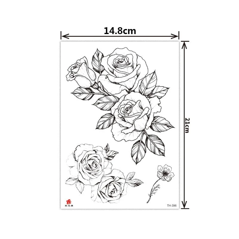 Flower arm tattoo stickers half arm tattoo stickers flower creative tattoo stickers waterproof and durable