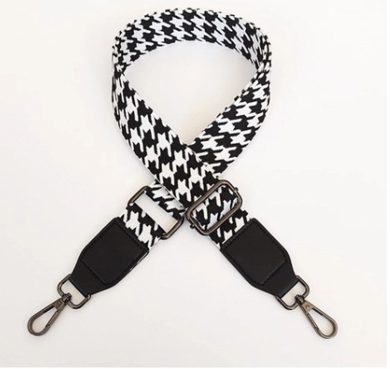 Houndstooth Shoulder Bag Accessory Strap Adjustable Wide Shoulder Strap Single Shoulder Crossbody Stylish Bag Accessories Color Package Strap