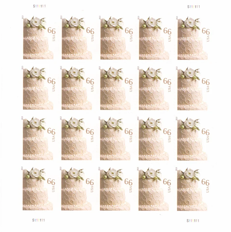 2013 US Wedding Cake Postage Stamps