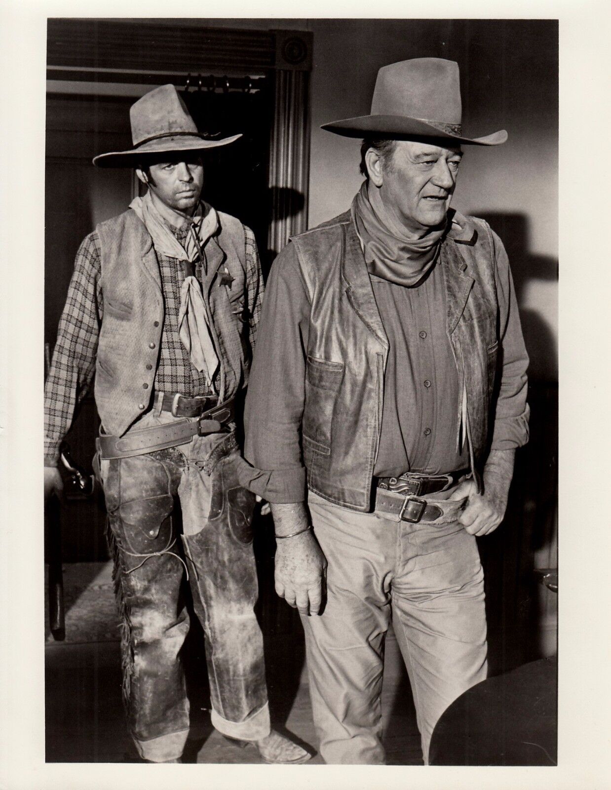 JOHN WAYNE GEORGE PLIMPTON original 1970 ABC-TV 7x9 promo RIO LOBO CLOSEUP SCENE