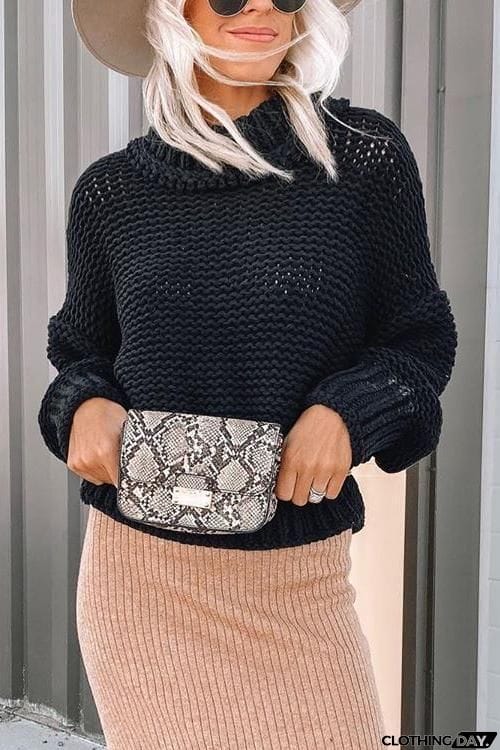 High Collar Loose Sweater