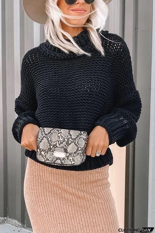 High Collar Loose Sweater