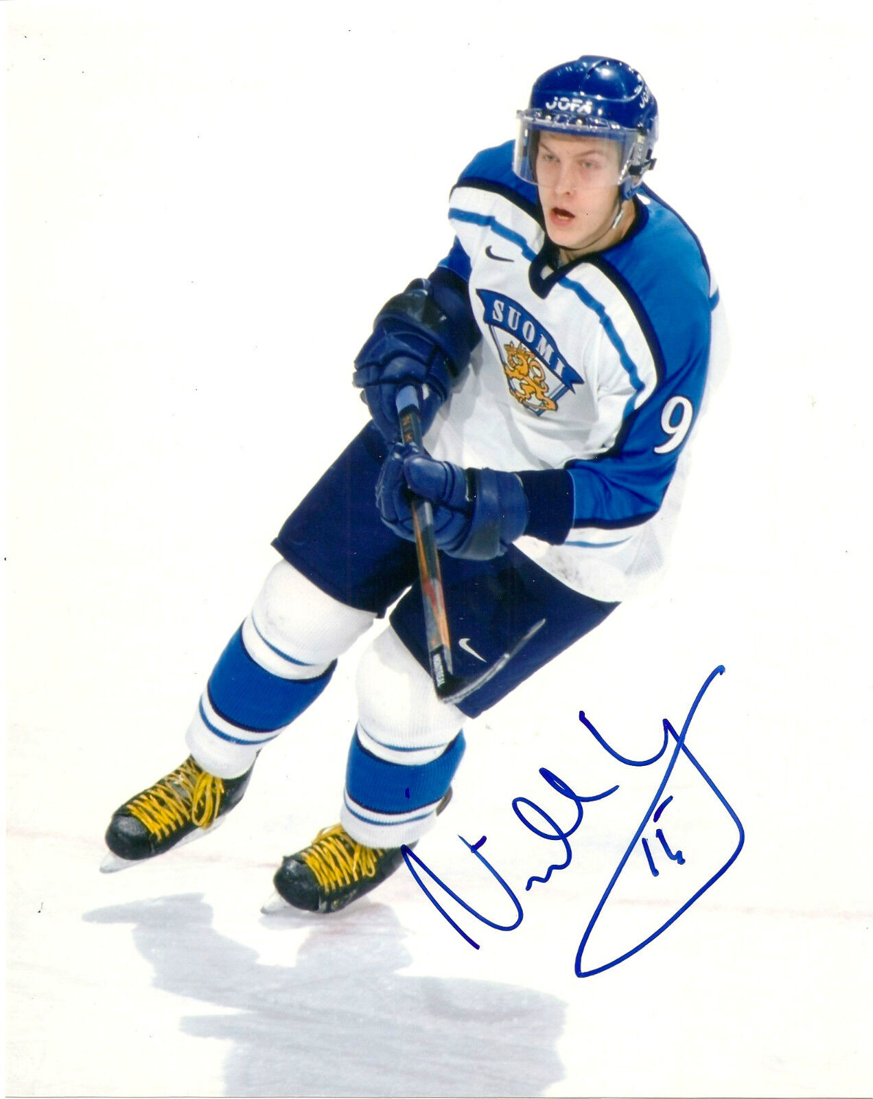 Team Finland Niklas Hagman Signed Autographed 8x10 Photo Poster painting COA