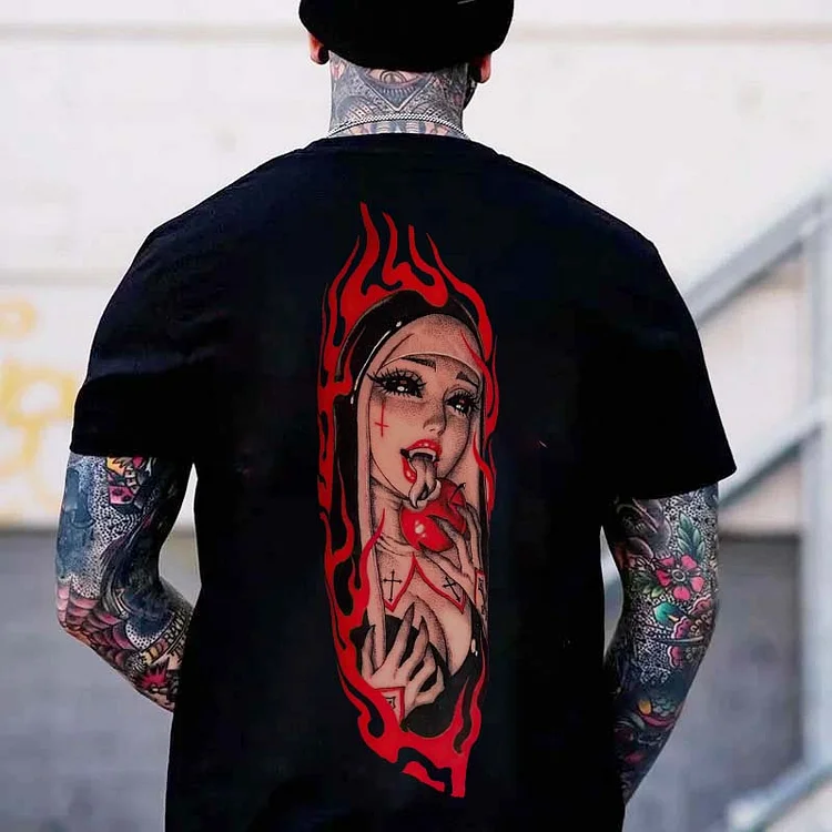 Devil Nun Printed Men's T-shirt