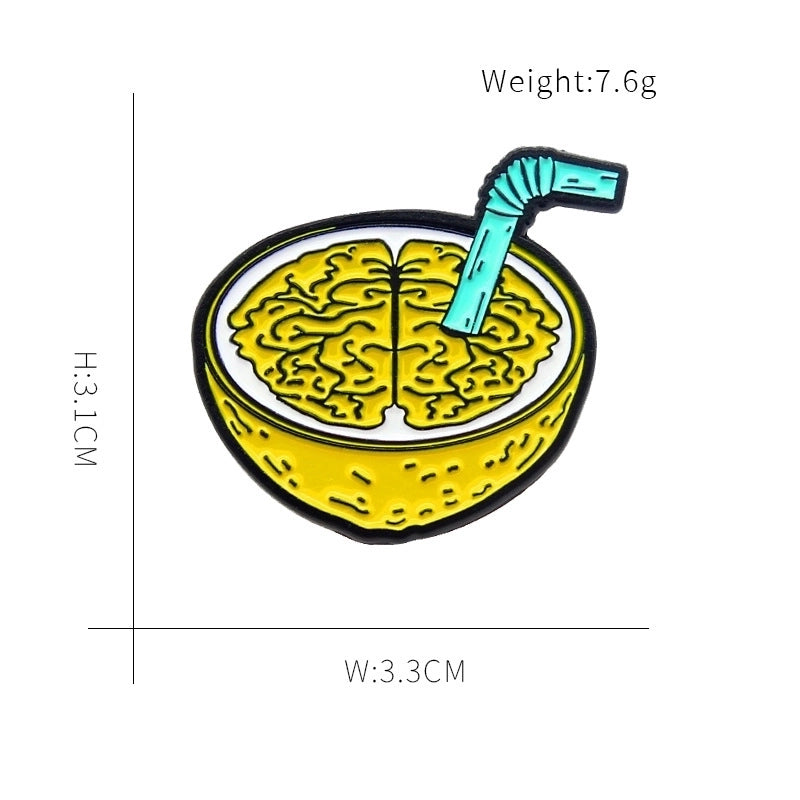 Cartoon Style Cute Pin Cup Alloy Stoving Varnish Women’S Brooches