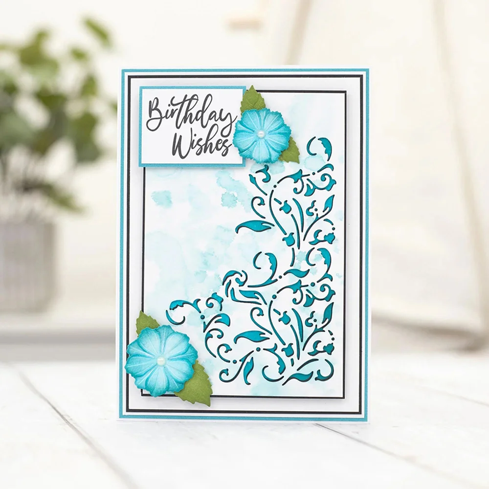 Nigikala AliliArts Metal Cutting Dies Large Flourish Corner diy Scrapbooking Photo Album Decorative Embossing PaperCard Die