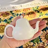 Unglazed Jade Porcelain Xishi Teapot, Handmade Dehua White Porcelain Single Teapot
