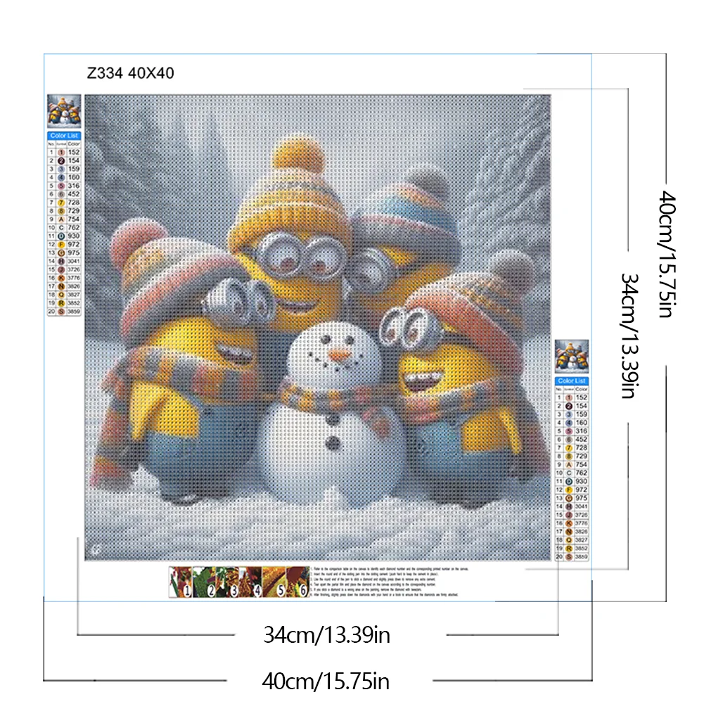 Diamond Painting - Full Round Drill - Minions(Canvas|40*40cm)
