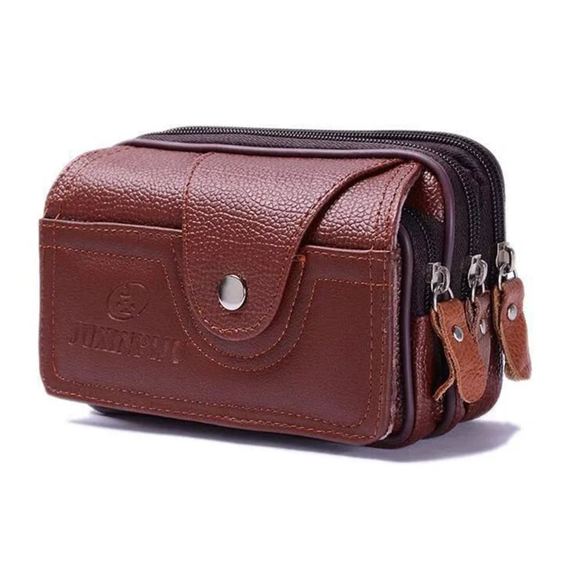 2021 Pu Vintage Waist Pack Multi-Function Phone Coin Waist Bag Vintage Unisex The Belt Outdoor Small Wallet Men Women
