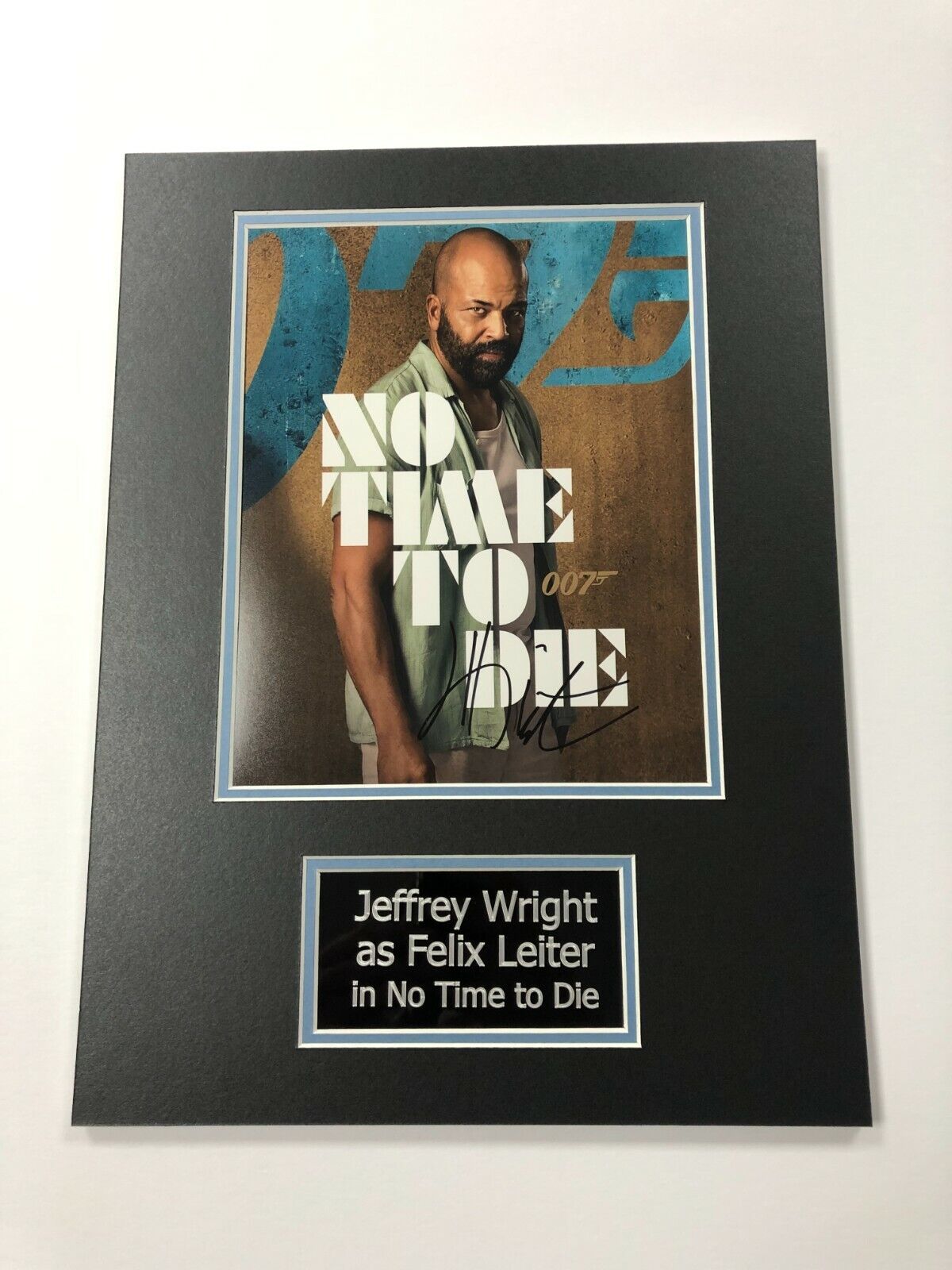 Jeffrey Wright Signed + Mounted James Bond No Time to Die Photo Poster painting Display with COA